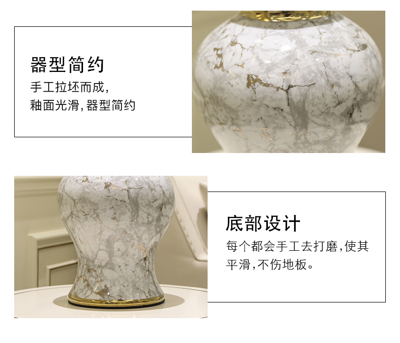 Jane 's light key-2 luxury furnishing articles of modern new Chinese style living room home decoration ceramic vase TV ark, simulation flower art flower arranging