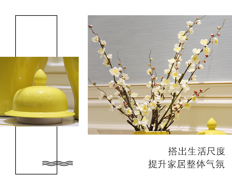 New Chinese style general as cans ceramic vase sitting room porch restaurant bedroom adornment simulation flower decoration furnishing articles