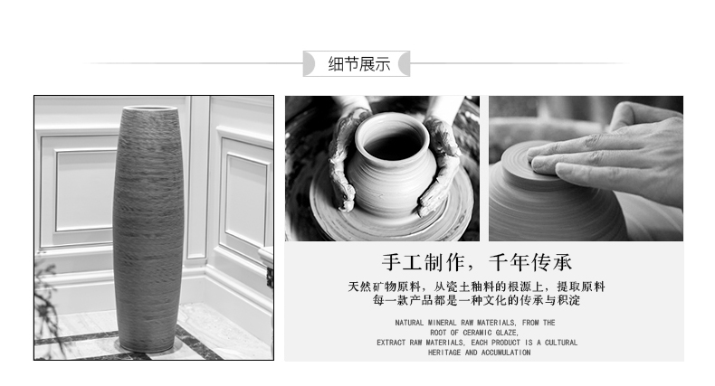 Jingdezhen landing large ceramic vase Europe type restoring ancient ways receptacle, the sitting room porch contracted dry flower adornment furnishing articles