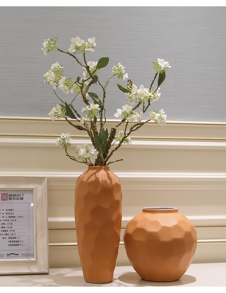 Jingdezhen dry flower vases, ceramic furnishing articles flower arranging Chinese I and contracted creative home sitting room adornment flowers