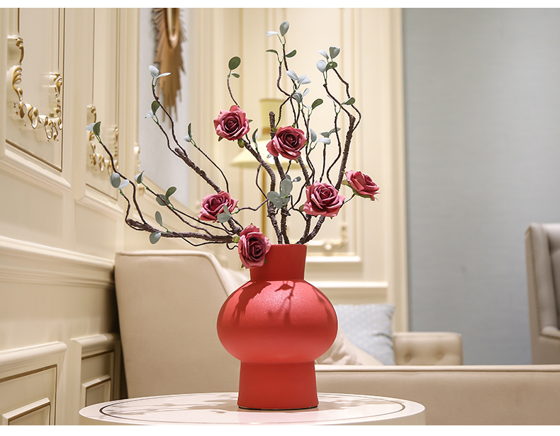 Jingdezhen contracted the scrub ceramic flower implement dried flower simulation decoration modern creative flower arranging flowers in the sitting room porch furnishing articles