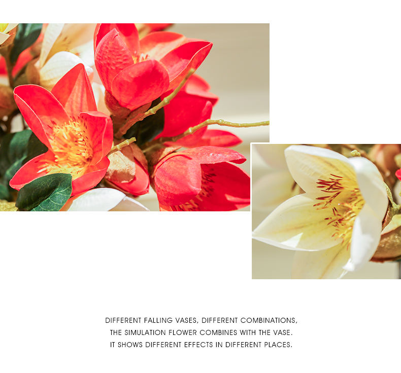 Simulation of kapok single flowers, silk flowers sitting room tea table decoration bedroom a bouquet of silk flowers, floral decorations