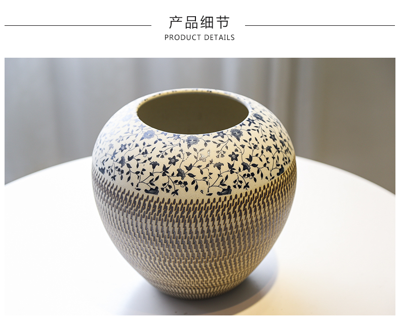 Jingdezhen ceramic vase furnishing articles creative the sitting room porch ark, arranging flowers, flower implement household soft outfit decoration