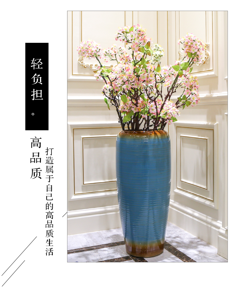 Jingdezhen European vase landing large vases, flower arranging ceramic flower implement home furnishing articles, the sitting room porch decoration