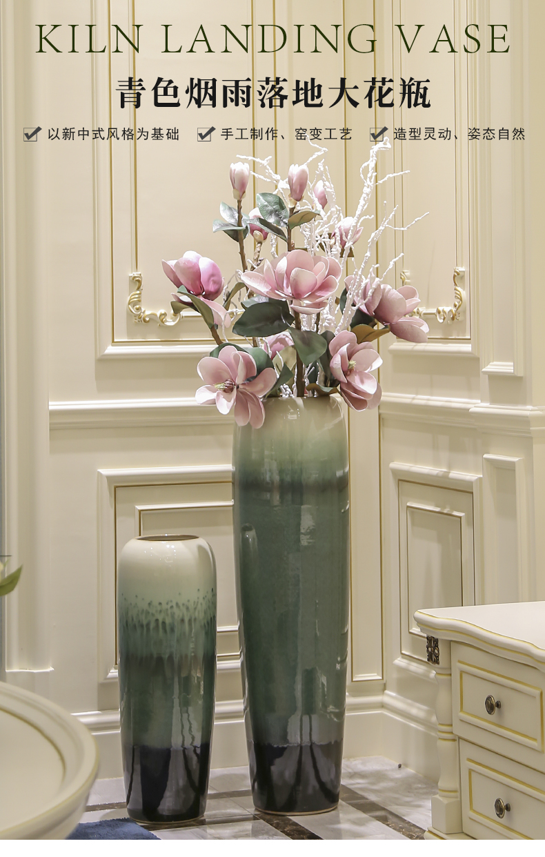 Jingdezhen ceramic of large vases, dried flower decoration decoration pieces of Chinese I and contracted sitting room European flower arrangement