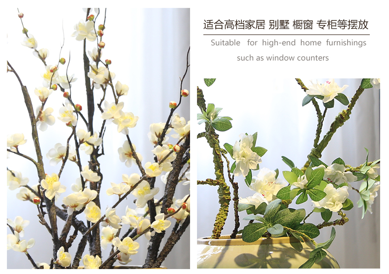 Jingdezhen ceramic vases, flower, flower implement new Chinese style mesa simulation flower decoration in the living room TV cabinet table furnishing articles