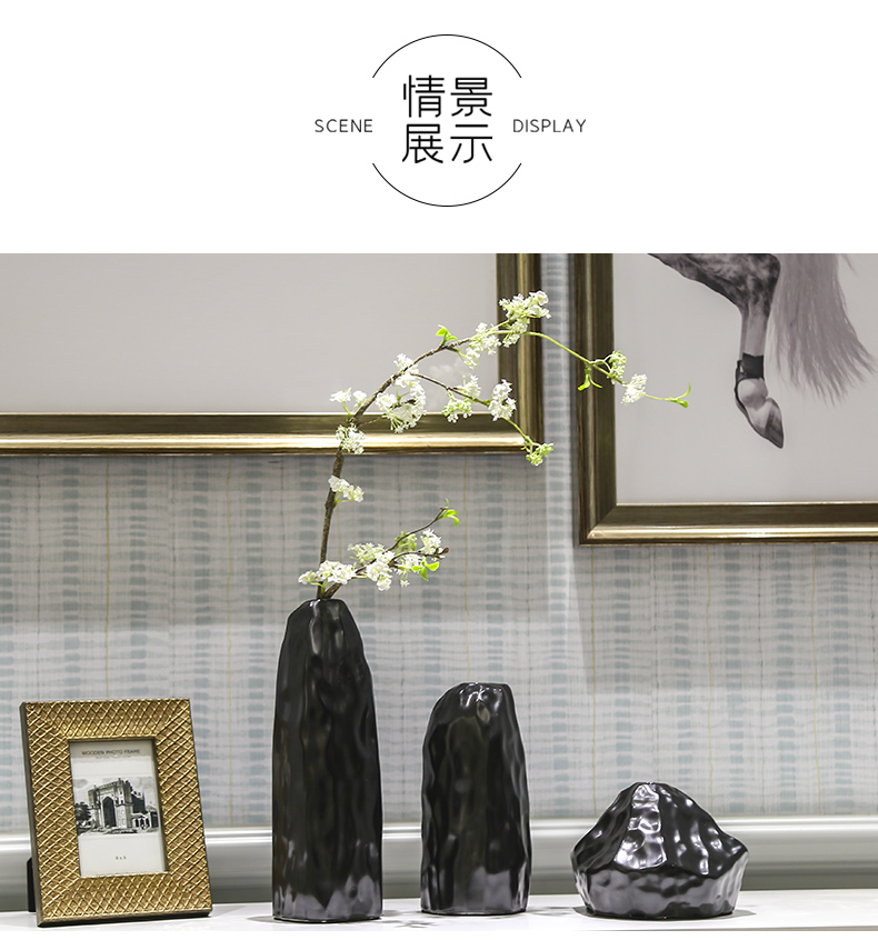 I and contracted sitting room small pure and fresh and creative ceramic vase table flower arranging device furnishing articles furnishing articles home stay home decoration