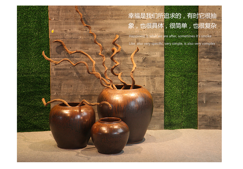 Hotel restaurant decoration ceramic vase sitting room tea house ornament inserted between example simulation flower implement big furniture furnishing articles