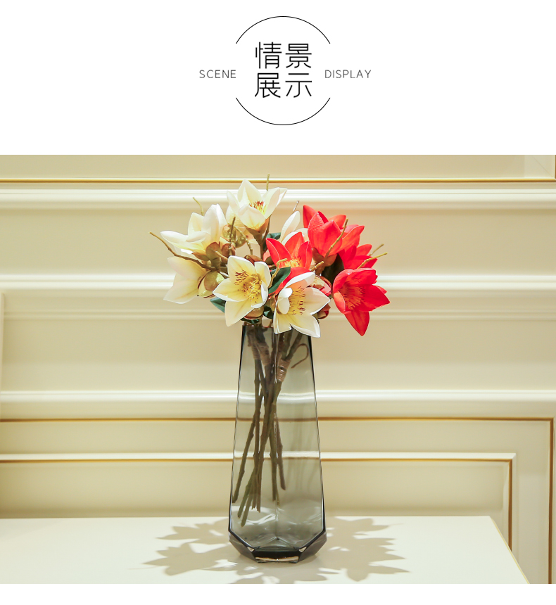 Simulation of kapok single flowers, silk flowers sitting room tea table decoration bedroom a bouquet of silk flowers, floral decorations