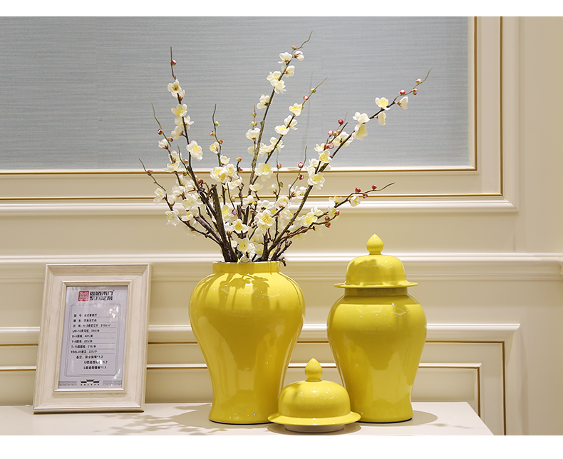 New Chinese style general as cans ceramic vase sitting room porch restaurant bedroom adornment simulation flower decoration furnishing articles