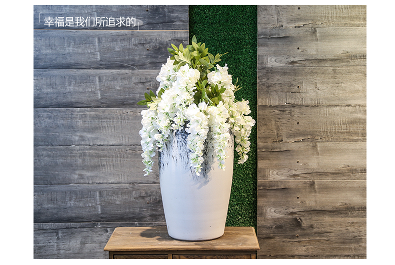 Jingdezhen coarse clay ceramic pottery vases, flower arranging is restoring ancient ways ceramic home sitting room decoration decoration floor furnishing articles