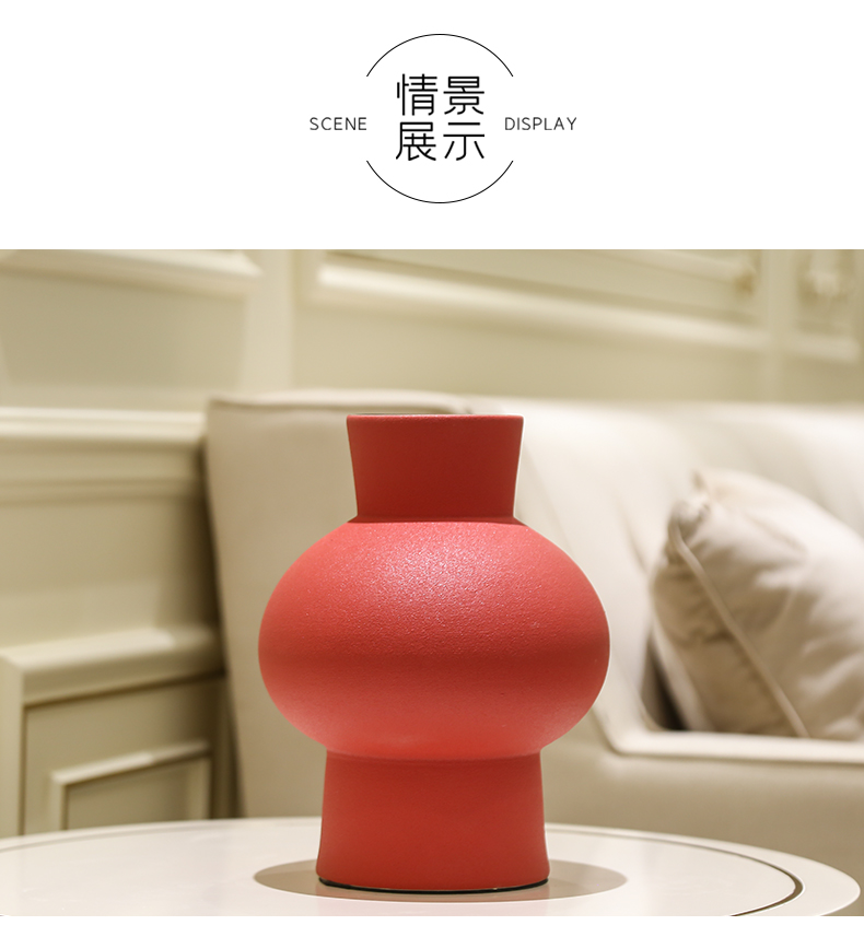 Jingdezhen contracted the scrub ceramic flower implement dried flower simulation decoration modern creative flower arranging flowers in the sitting room porch furnishing articles