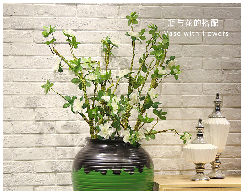 Jingdezhen new Chinese style of large hotels sitting room vase fake flower simulation flower, adornment is placed between the example