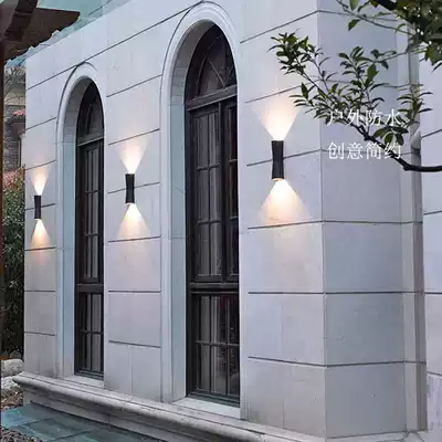 LED outdoor wall lamp simple waterproof up and down illumination lamp double head modern hotel courtyard garden exterior wall lamp