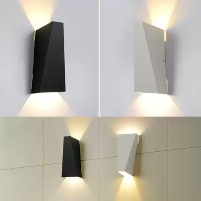 Led double-headed wall light Simple square corridor aisle Balcony courtyard light Bedroom double-headed wall light up and down spot light
