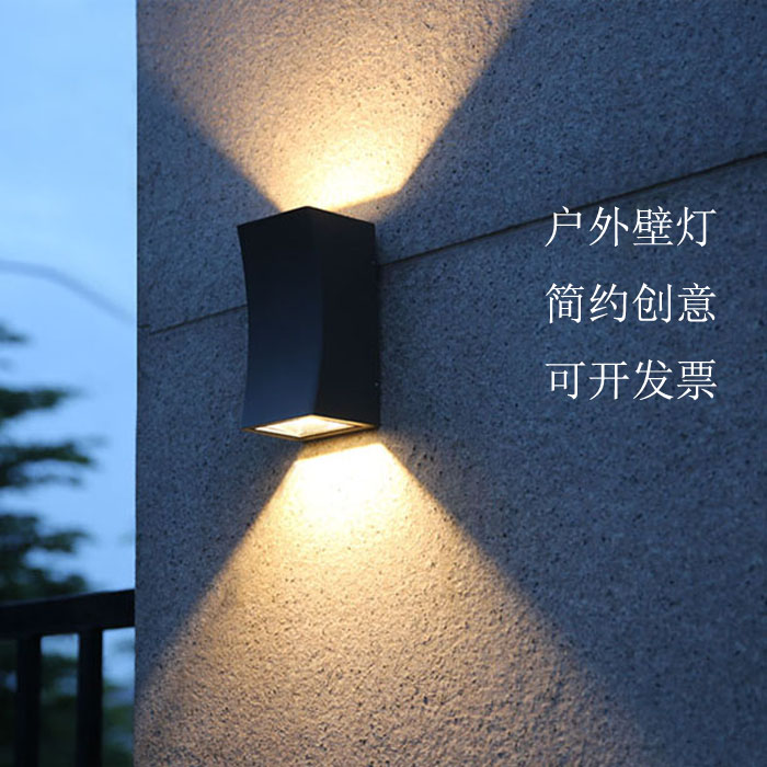 LED outdoor lamp outdoor channel lamp Nordic creative waterproof modern minimal balcony outdoor wall double wall lamp
