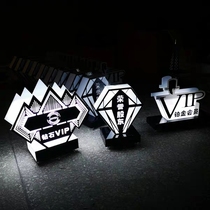 Bar LED luminous reserved card black card exclusive VIP reserved light Bar KTV luminous props