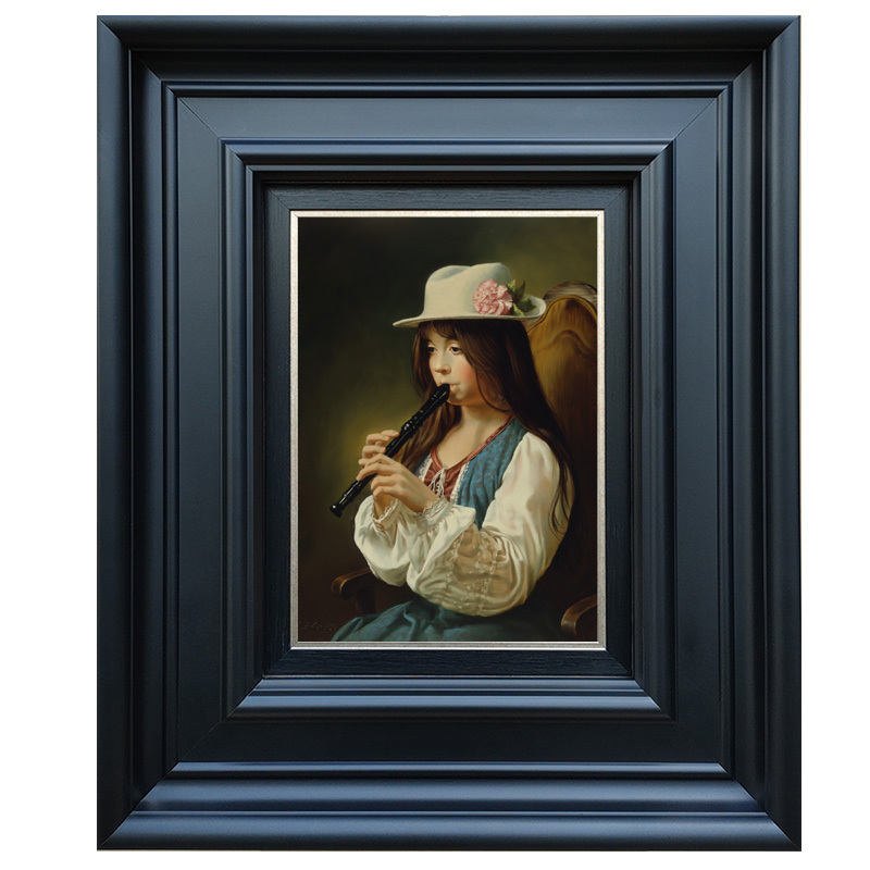 Oil Painting Frame Black Widened and Thick Watercolor Sketch Frame Width 11.8cm Simple and Elegant Classical Solid Wood Frame Oil Painting Frame Black Widened and Thick Watercolor Sketch Frame Width 11.8cm Simple and Elegant Classical Solid Wood Frame