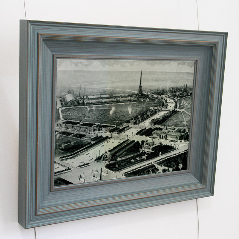 Photography Photo Frame Solid Wood Frame Simple Gray-Blue Sketch Watercolor Frame Mounting Modern Style