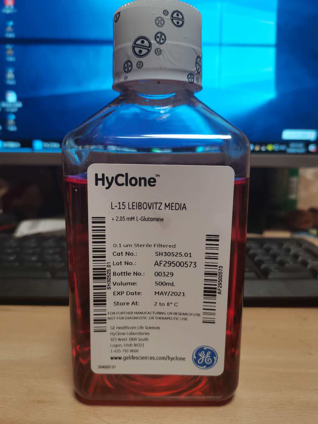 含票HyClone 海克隆 L-15培养基 L15培养基 SH30525.01 500ml