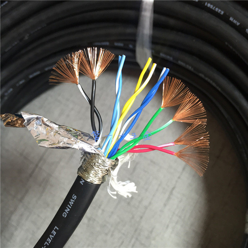 Imported cable drag chain 12 core 0 2 square twisted twin screen signal line Filament resistance 2 0 3 square