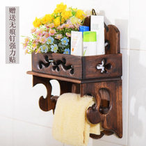 Southeast Asia solid wood tissue rack bathroom rack toilet tissue box toilet roll paper holder toilet free of punching