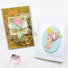 Выбивая прибор 包邮手帐刀模纸艺压花绿模具salinastudio手工贺卡花束教师节