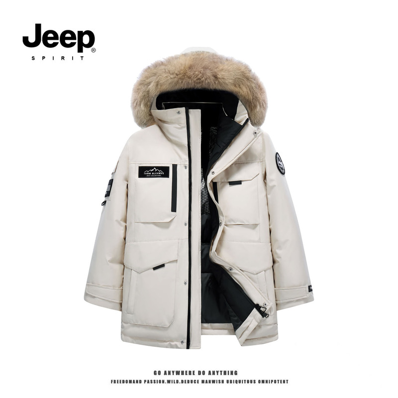 American Jeep 90 White Goose down Cold-Proof Clothing, Suitable for Extreme Cold Temperatures of Minus 30 Degrees in Northeast China, Couple's down Jacket, Unisex American Jeep 90 White Goose down Cold-Proof Clothing, Suitable for Extreme Cold Temperatures of Minus 30 Degrees in Northeast China, Couple's down Jacket, Unisex