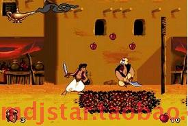 Aladdin 1 thế hệ thẻ điều khiển trò chơi Sega 16 bit màu đen với hành động phổ quát MD 闯 vượt qua cú đấm kép - Kiểm soát trò chơi nút bắn pubg