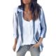 WomenOfficeWorkLongSleeveCasualStripedSuitCoatJacke