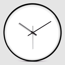 Overspeed clock simple pure white wall clock creative bedroom silent quartz clock living room Nordic large thin side wall watch