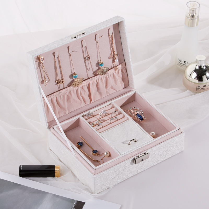 Misspeak Double Layer Large Capacity First Decorated Box Multifunction Wooden Ornament Containing Box Upscale Wedding Handmade Box