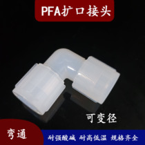 PFA joint double flared elbow elbow resistant to strong acid and alkali resistant to high temperature PFA flared joint pipe joint RAYSAN