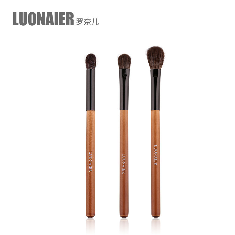 Ronel squirrel hair eye shadow brush set of three brushes eye makeup brush animal hair nose shadow brush primer brush smudge brush