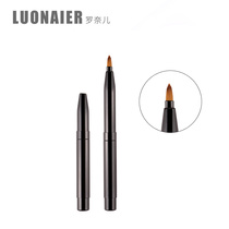 Ronel portable telescopic with lid lip brush lipstick brush lip color brush lip sweep lipstick makeup brush dustproof not forked