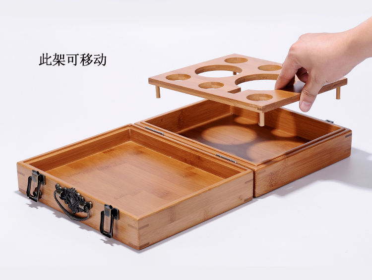 Portable folding boxes travel kung fu tea set is suing the car travel office hotel bamboo tea tray