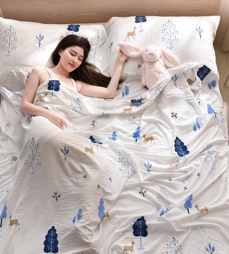 Túi ngủ du lịch ở khách sạn bẩn người lớn chăn người lớn chăn du lịch di động đơn đôi chống bẩn tấm không bông - Túi ngủ mua túi ngủ