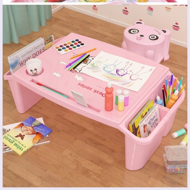 Children Learning Table Bedroom Writing Dining Table Mini Gum Table Kid Plastic Table Bed Table Round Home Bed Table