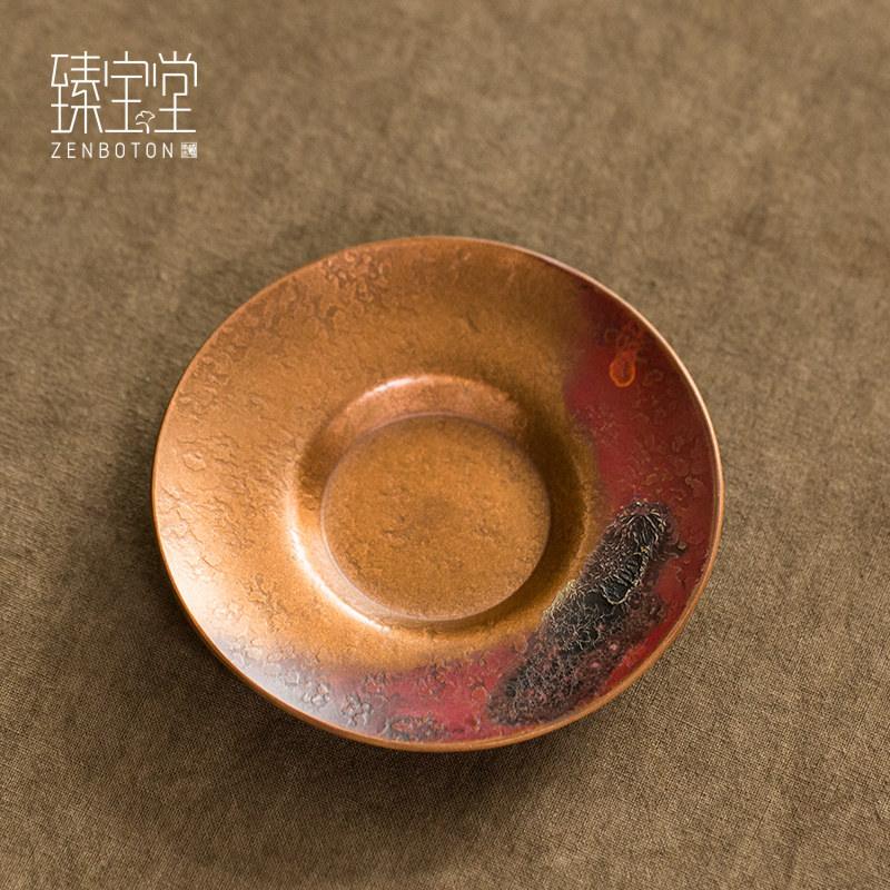 Zhen Bao Tang Cup Topure Copper Flow Silver Heat Insulation Cup Cushion Pure Hand Hammer Tattoocha Tea Tofu Home Tea Cushion Tofu Tea Furniture-Taobao