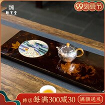Zhenbaotang pure handmade lacquered cloisonne dry foam table single-layer kung fu tea set tea ceremony accessories tea tray