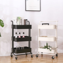 Kitchen trolley storage rack beauty salon baby products removable pulley floor-to-ceiling multi-layer storage rack storage rack