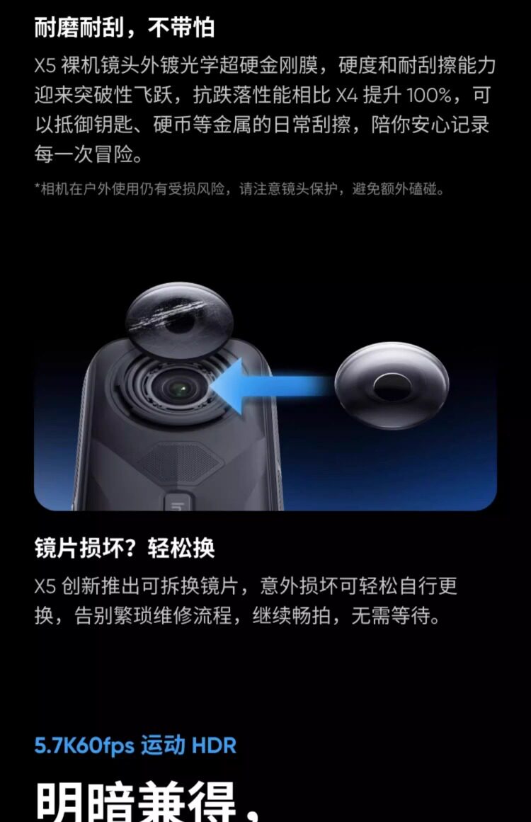 Shadow Stone Insta360 x5 панорамный движение камера дайвинг мотоцикл верховая езда Стабилизация водонепроницаемый 8K видео-съёмка высокого разрешения машина 