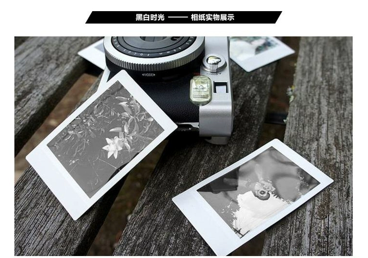 Fujifilm Fuji Polaroid giấy ảnh Mini retro văn học đen và trắng phim phim chỉnh sửa vật 10 - Phụ kiện máy quay phim