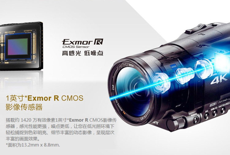 Máy ảnh SONY / Sony 4K HD FDR-AX100E Nhiếp ảnh Trang chủ Camera ghi video Du lịch đám cưới - Máy quay video kỹ thuật số máy quay gopro hero 7