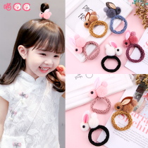 Korean children hair accessories cute rabbit seamless hair rope baby sweet Hairband does not hurt hair band headgear headgear