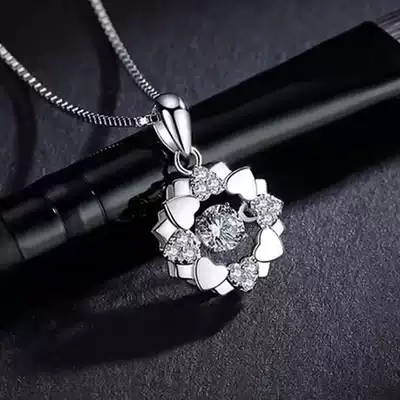 Brand counter sterling silver 18k platinum heart-shaped necklace fashion Joker Birthday Valentine's Day gift to girlfriend wife