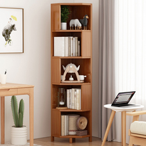 New Chinese Triangle Corner Cabinet Solid Wood Bedroom Containing Wall Corner Cabinet Living-room Sofa Pendulum with simple shelf