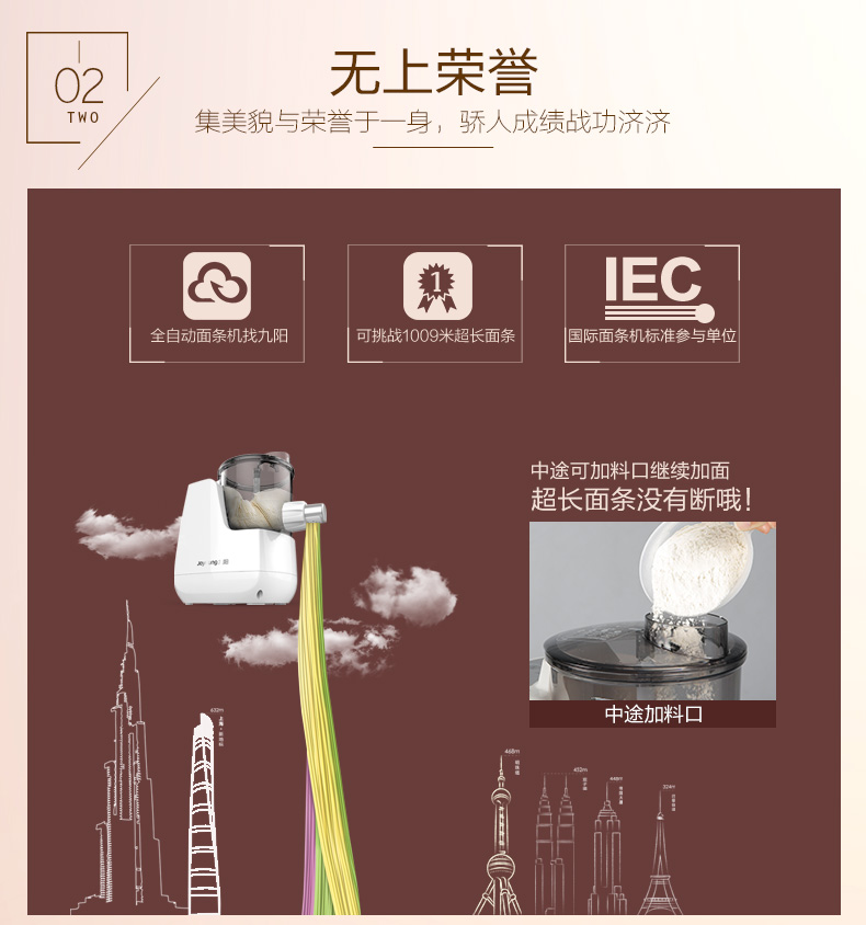 九阳 JYN-L6 全自动家用面条机 含6种模头 图3