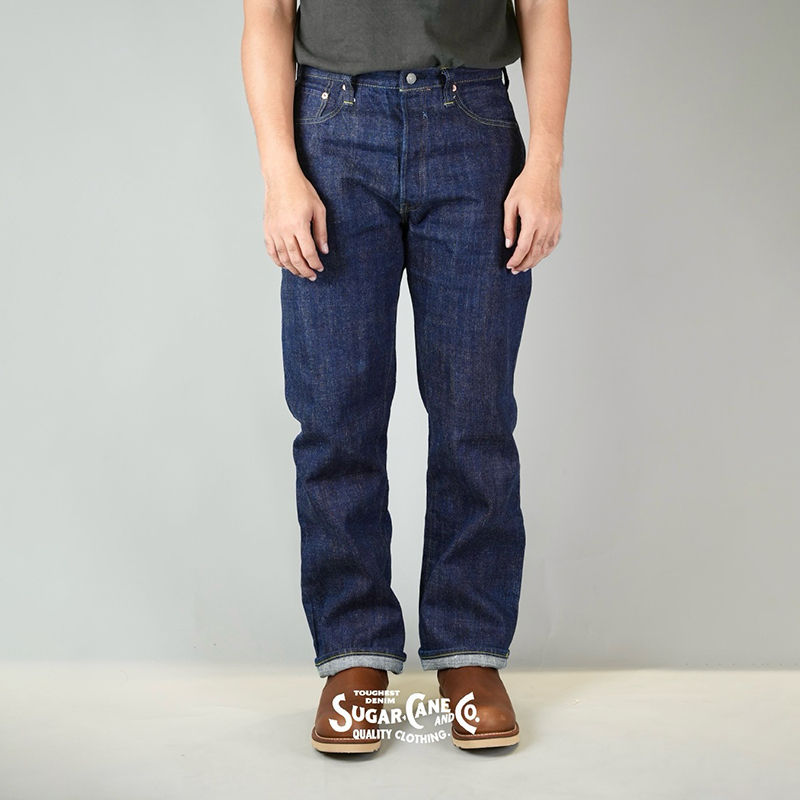 Sugar Cane 40401 Sugarcane Sugar Cane Molasses Okinawa Hawaii Mixed Blue Dyed High-Waisted Straight-Leg Original Color Jeans Sugar Cane 40401 Sugarcane Sugar Cane Molasses Okinawa Hawaii Mixed Blue Dyed High-Waisted Straight-Leg Original Color Jeans