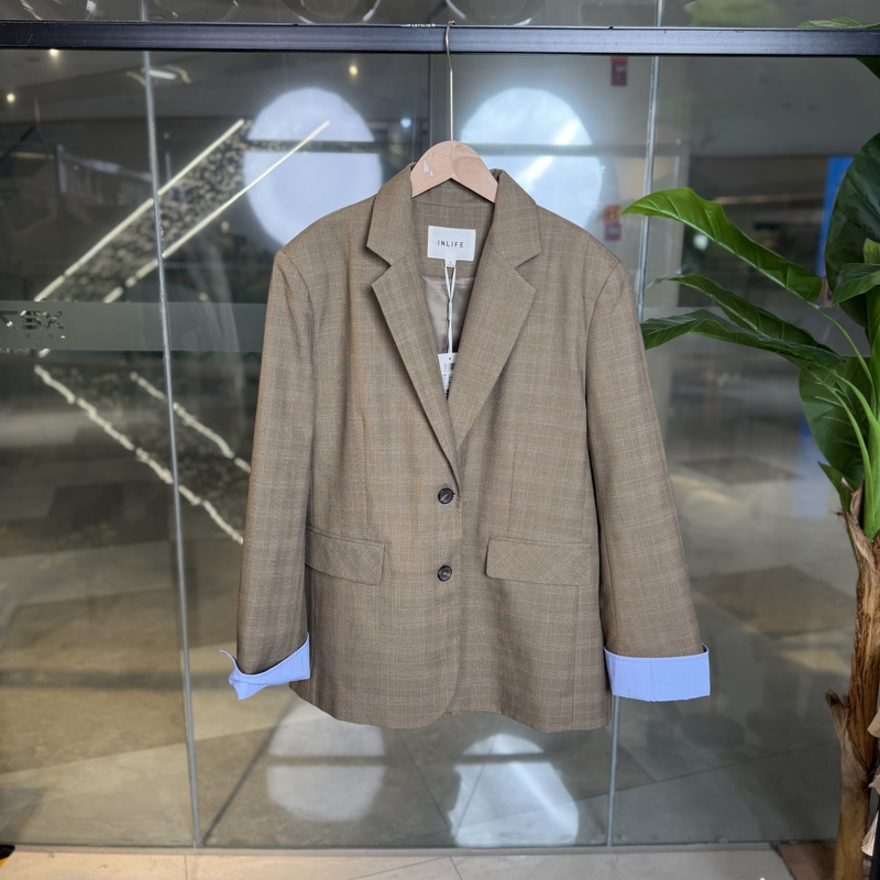 【Ina F】25 Autumn W5237 (Non-Returnable) Plaid Blazer 【Ina F】25 Autumn W5237 (Non-Returnable) Plaid Blazer